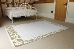 Benjamin Tate Design Egyptian Hieroglyphs Golden Border Rug in Natural - Size: Large - thumbnail 3