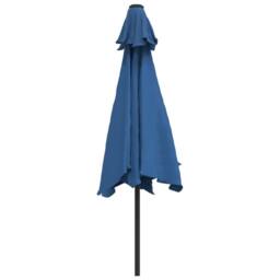 Berkfield Home Outdoor Parasol with Metal Pole 300 cm Azure in Blue - thumbnail 4