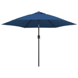 Berkfield Home Outdoor Parasol with Metal Pole 300 cm Azure in Blue - thumbnail 2