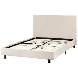 Wyld and Coco Slatted Bed Frame Beige Upholstered Small Double 4ft - thumbnail 3