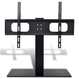 Berkfield Home Pedestal TV Stand for 37-55 Inch Screen Max VESA 600x400 mm 40kg in Black - thumbnail 2
