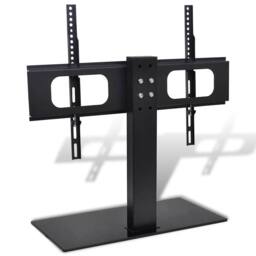 Berkfield Home Pedestal TV Stand for 37-55 Inch Screen Max VESA 600x400 mm 40kg in Black - thumbnail 4