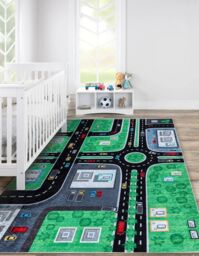 RugsX Junior Rug in Green - Size: 80 cm x 150 cm - thumbnail 4