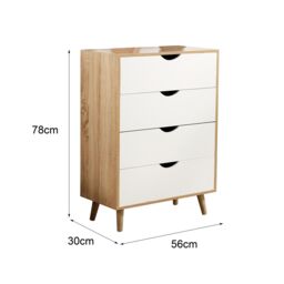 Home Source Sideboard Chest Drawers TV Stand Bedside Living Room Boden in Light Oak - thumbnail 9