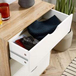 Home Source Sideboard Chest Drawers TV Stand Bedside Living Room Boden in Light Oak - thumbnail 7