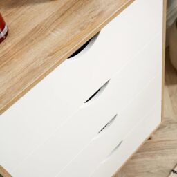 Home Source Sideboard Chest Drawers TV Stand Bedside Living Room Boden in Light Oak - thumbnail 5