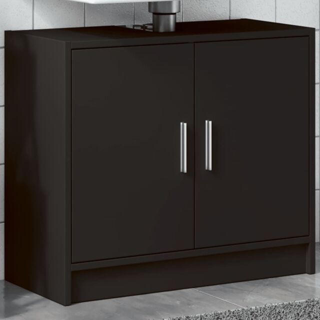 Berkfield Home Sink Cabinet Black 63x29x55 cm Engineered Wood - Size: 63 x 29 x 55 cm - image 1