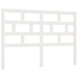 Berkfield Home Bed Headboard White 146x4x100 cm Solid Wood Pine - Size: 146 x 4 x 100 cm - thumbnail 1