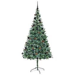 Berkfield Home Artificial Christmas Tree with Stand Green 210 cm PVC & Steel - thumbnail 3