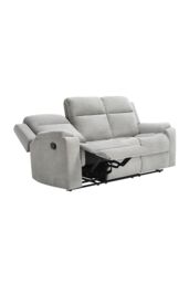 More4Homes Orka 1+3 Seater Fabric Manual Recliner Sofa Set in Grey - thumbnail 4