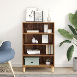Berkfield Home Sideboard with Shelf Old wood 57 x 35 x 90 cm Engineered wood in Brown - thumbnail 4