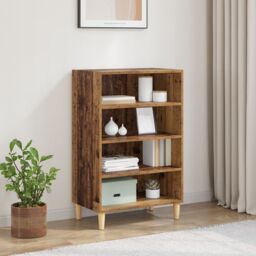 Berkfield Home Sideboard with Shelf Old wood 57 x 35 x 90 cm Engineered wood in Brown - thumbnail 1
