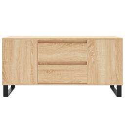 Berkfield Home Modern Coffee Table Sonoma Oak 102x44.5x50 cm Engineered Wood in Light Tan - thumbnail 5