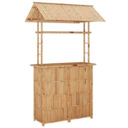 Berkfield Home Durable 3 Piece Bar Set Bamboo in Brown