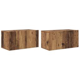 Berkfield Home TV Cabinet Set Old Wood Solid Reclaim wood Medium TV Cabinet - thumbnail 3
