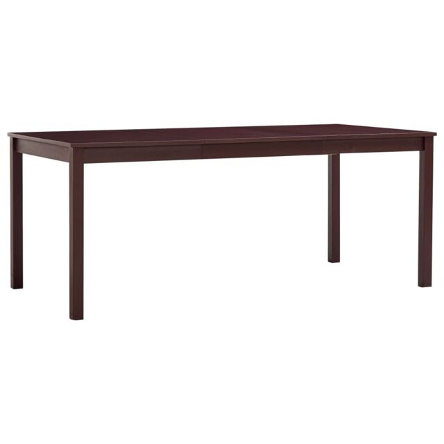 Berkfield Home Dining Table Dark Brown 180x90x73 cm Pinewood - Size: 180 x 90 x 73 cm - image 1