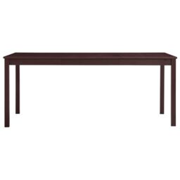 Berkfield Home Dining Table Dark Brown 180x90x73 cm Pinewood - Size: 180 x 90 x 73 cm - thumbnail 2