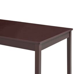 Berkfield Home Dining Table Dark Brown 180x90x73 cm Pinewood - Size: 180 x 90 x 73 cm - thumbnail 4