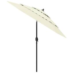 Berkfield Home Harmful 3-Tier Parasol with Aluminium Pole Sand 2.5 m in Beige - thumbnail 3