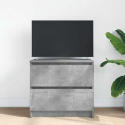 Berkfield Home TV Cabinet Concrete Grey 60x35x54 cm Engineered Wood - Size: 60 x 35 x 54 cm - thumbnail 3