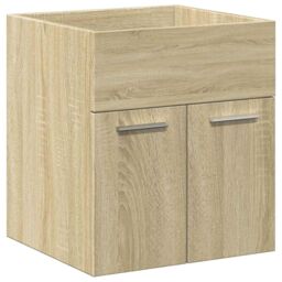 Berkfield Home 2 Piece Bathroom Furniture Set Sonoma Oak Engineered Wood in Brown - thumbnail 4