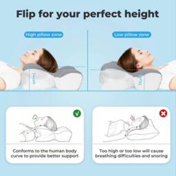 KORVIXA Ergonomic Horn Pillow in Grey - thumbnail 1