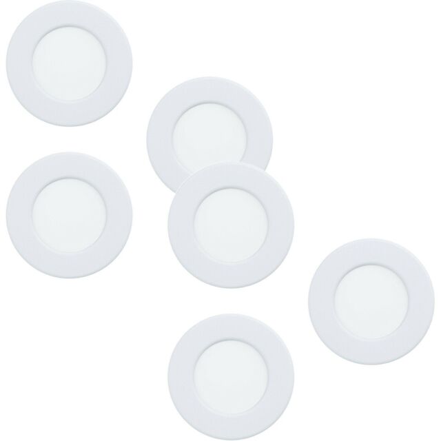 Loops 2 PACK 3 PACK Flush Ceiling Downlight White Steel 2.7W LED 85mm 3000K - image 1