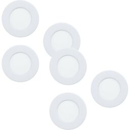 Loops 2 PACK 3 PACK Flush Ceiling Downlight White Steel 2.7W LED 85mm 3000K - thumbnail 1