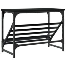 Berkfield Home Shoe Rack Black 60x30x45 cm Engineered Wood - Size: 60 x 30 x 45 cm - thumbnail 6