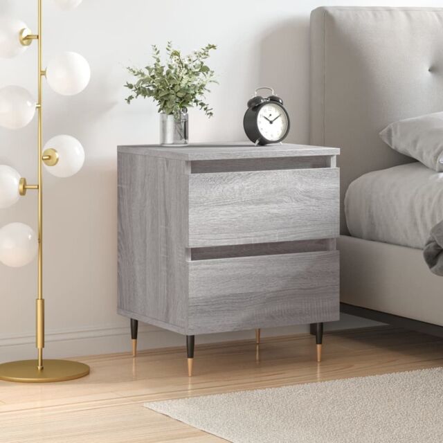 Berkfield Home Bedside Cabinet Grey Sonoma 40x35x50 cm Engineered Wood - Size: 40 x 35 x 50 cm - image 1
