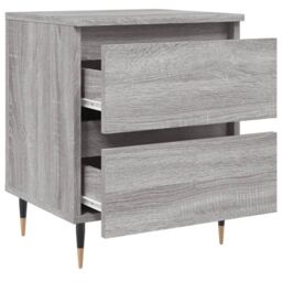 Berkfield Home Bedside Cabinet Grey Sonoma 40x35x50 cm Engineered Wood - Size: 40 x 35 x 50 cm - thumbnail 6