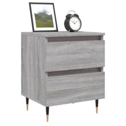 Berkfield Home Bedside Cabinet Grey Sonoma 40x35x50 cm Engineered Wood - Size: 40 x 35 x 50 cm - thumbnail 3