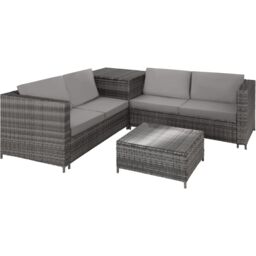 tectake Garden Furniture Set Siena in Light Grey - Size: 4 Person - thumbnail 1