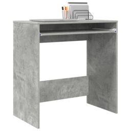 Berkfield Home Computer Desk Concrete grey Particle board Concrete Desk - thumbnail 3