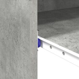 Berkfield Home Computer Desk Concrete grey Particle board Concrete Desk - thumbnail 9