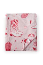 Sassy B 'Cowgirl Boots' Cosy Fleece Oversized Blanket Throw in Pink - Size: 200 cm x 240 cm - thumbnail 5