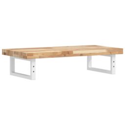 Berkfield Home Basin Shelf Wall Mounted Steel & Solid Wood Acacia in Brown - thumbnail 6