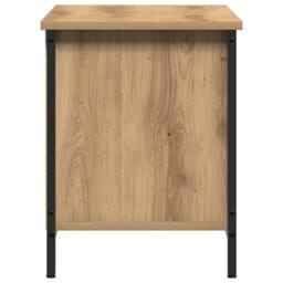 Berkfield Home TV Stand Artisan Oak Engineered Wood, Metal 102 x 35 x 45 cm in Brown - thumbnail 6