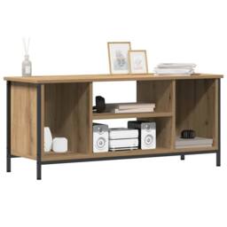 Berkfield Home TV Stand Artisan Oak Engineered Wood, Metal 102 x 35 x 45 cm in Brown