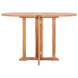 Berkfield Home Folding Butterfly Garden Table 120x70x75 cm Solid Teak Wood in Brown - Size: 120 x 70 x 75 cm - thumbnail 2