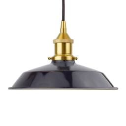 SE Home Navy Blue Small Trinity Metal Pendant Light - Polished Brass