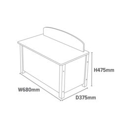 Liberty House Toys Classic White Toy Box - thumbnail 6