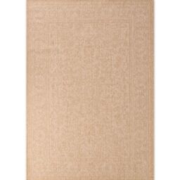 THE RUGS Kona Reversible Rug - Indoor Outdoor Flat Woven Polypropylene Low Pile in Beige - Size: 200 cm x 290 cm