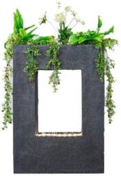 Primrose Milano Rain Effect Water Feature Planter Fountain with Lights H77cm in Grey - thumbnail 4