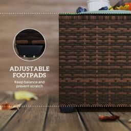 Wyld Haus Nolone Brown Rattan Outdoor Glass Top Side Table - thumbnail 8