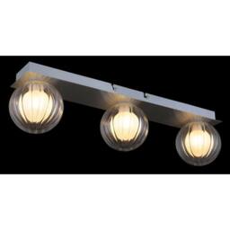 Netlighting Ander Globe Ceiling Light Nickel Matt IP44 Balls Glass Shade 3x G9 in Grey - thumbnail 5