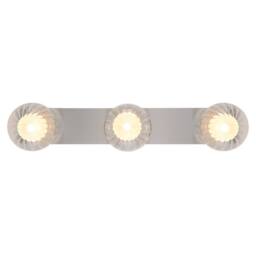Netlighting Ander Globe Ceiling Light Nickel Matt IP44 Balls Glass Shade 3x G9 in Grey - thumbnail 3