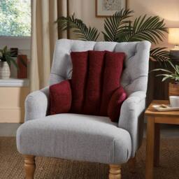 Coopers of Stortford Reversible Armchair Cushion, Teddy Fleece & Polyester in Red