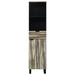 Berkfield Home Bathroom Cabinet with Drawer with Shelf with Storage with Door Brown, Black 38 x 33.5 x 160 cm in Brown - thumbnail 3