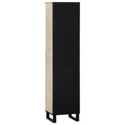 Berkfield Home Bathroom Cabinet with Drawer with Shelf with Storage with Door Brown, Black 38 x 33.5 x 160 cm in Brown - thumbnail 5